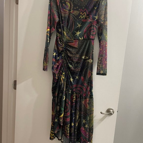 FARM Rio Black Amazonia Tulle Midi Dress - Picture 7 of 9